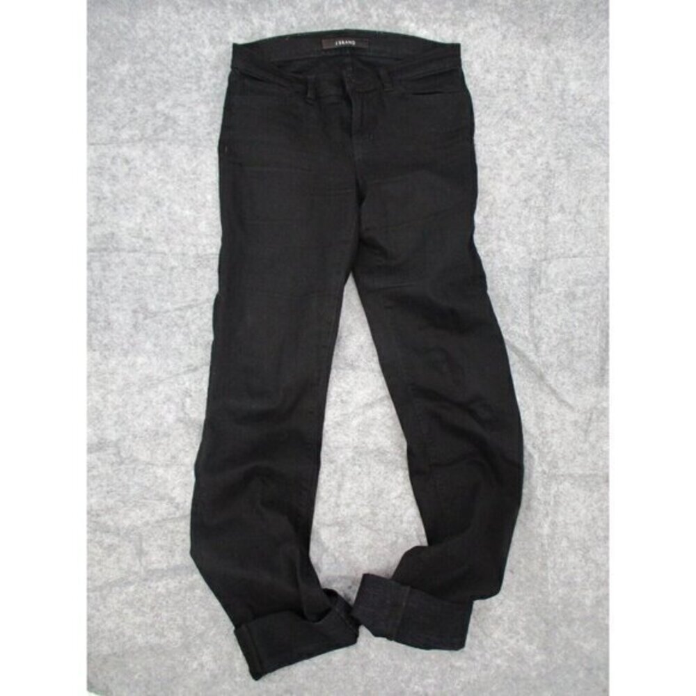 J Brand Womens Jeans 27 Black Cigarette Leg Casual Denim Cotton Blend Pockets